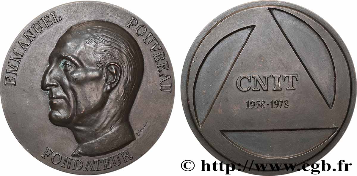 CINQUIÈME RÉPUBLIQUE Médaille, Emmanuel Pouvreau TTB+