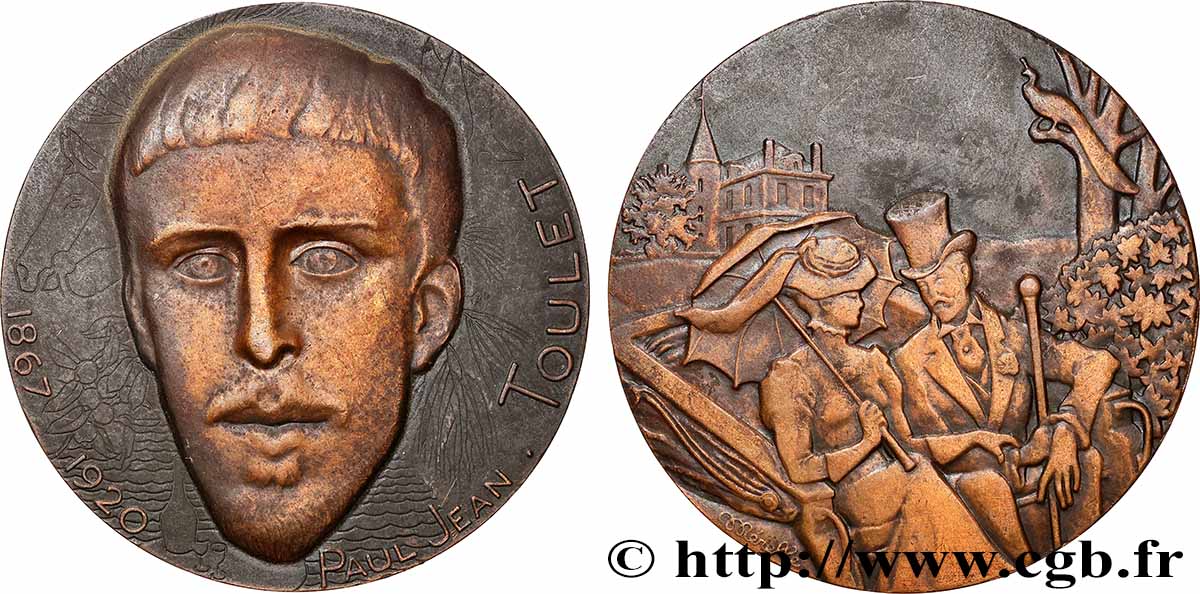 CINQUIÈME RÉPUBLIQUE Médaille, Paul Jean Toulet TTB+