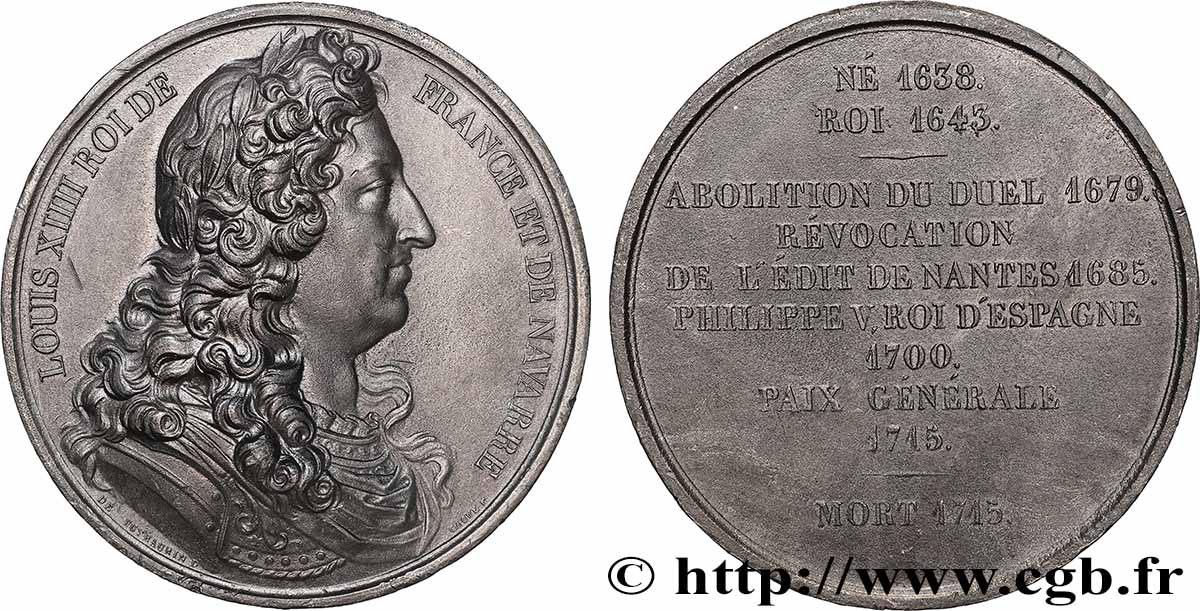 LOUIS-PHILIPPE Ier Médaille, Roi Louis XIV TTB+