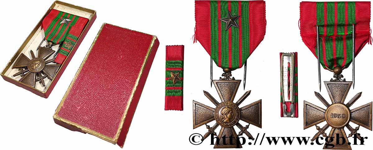 ÉTAT FRANÇAIS Croix de guerre, 1939 SUP