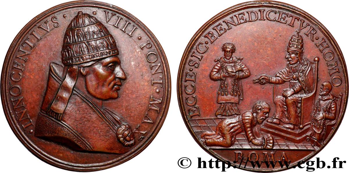 ITALIE - ÉTATS DU PAPE - INNOCENT VIII (Jean-Baptiste Cibo) Fonte, Rencontre entre Innocent VIII et le prince turc Djem (Dschem) SUP