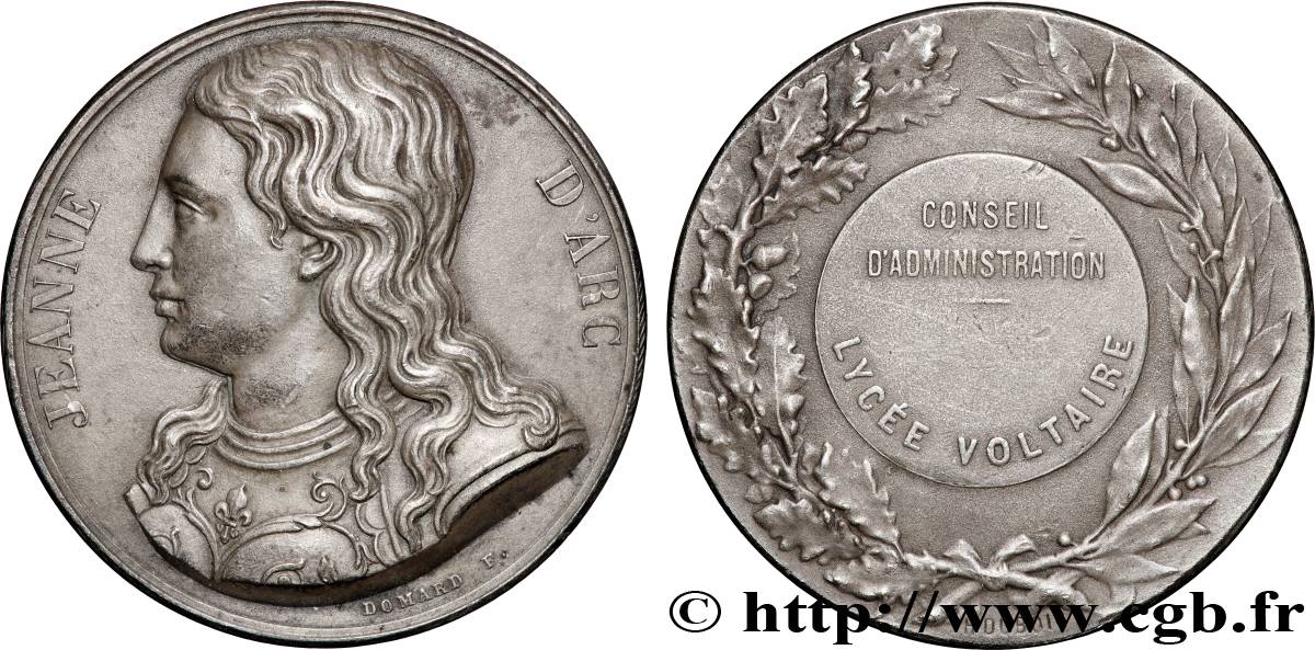 JEANNE D ARC Médaille, Conseil d’administration, Lycée Voltaire TTB+