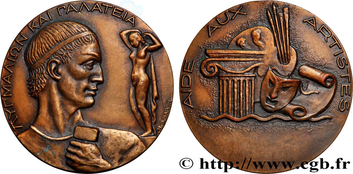 ARTISTS : ENGRAVORS, PAINTERS, SCULPTORS, DESIGNERS Médaille, Aide aux artistes AU