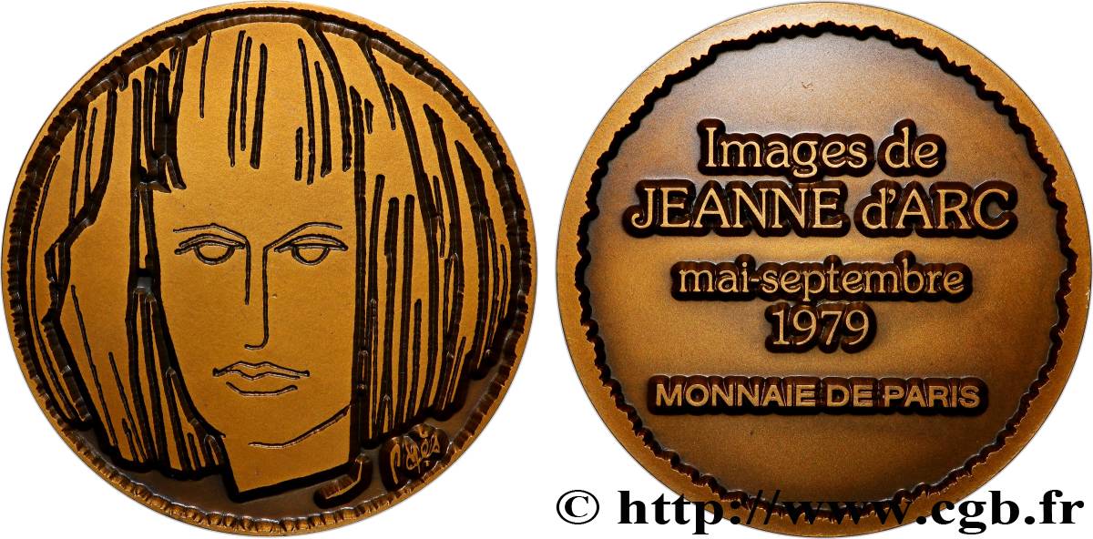 CINQUIÈME RÉPUBLIQUE Médaille, Images de Jeanne d’Arc, Exemplaire Éditeur SUP