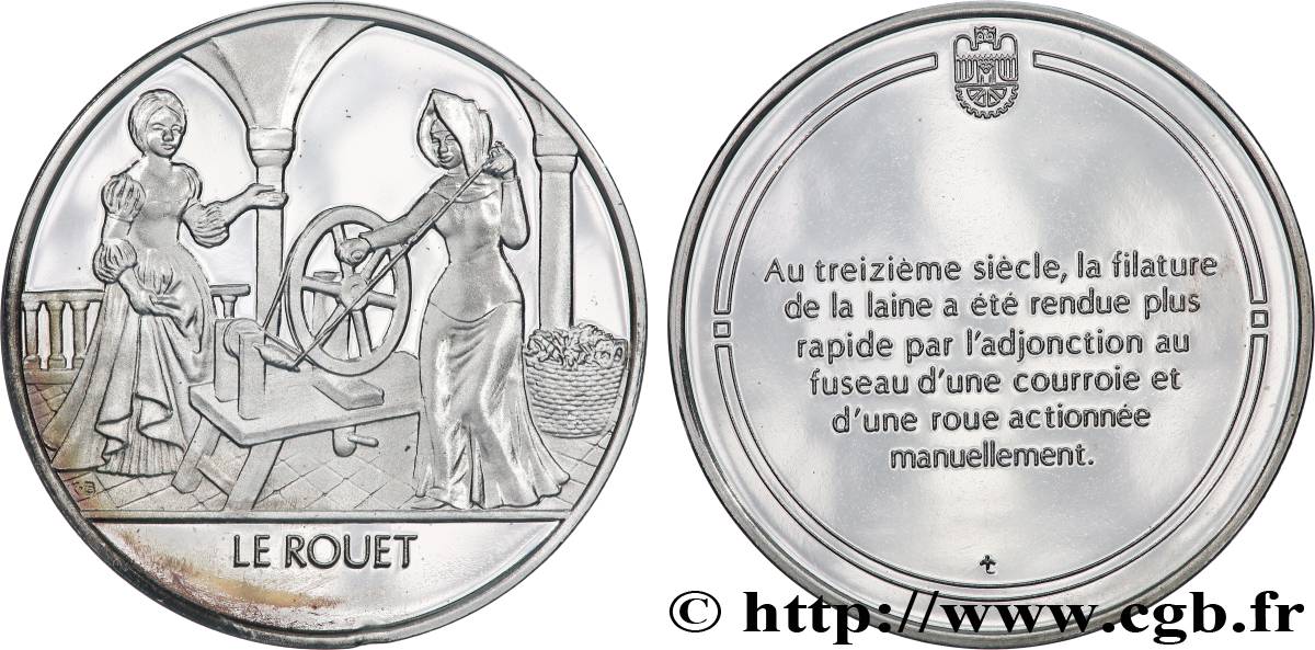 LES 100 PLUS GRANDES INVENTIONS DE L HUMANITÉ Médaille, Invention du rouet BE