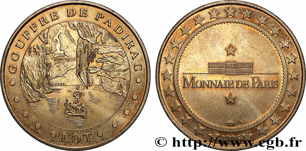 MÉDAILLES TOURISTIQUES Médaille touristique, Gouffre de Padirac, Lot TTB+