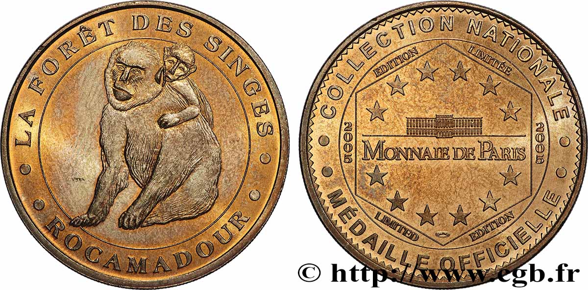 TOURISTIC MEDALS Médaille touristique, Forêt des singes de Rocamadour SPL