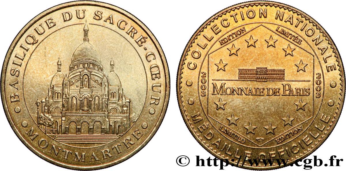 TOURISTIC MEDALS Médaille touristique, Basilique du Sacré-Coeur, Montmartre AU