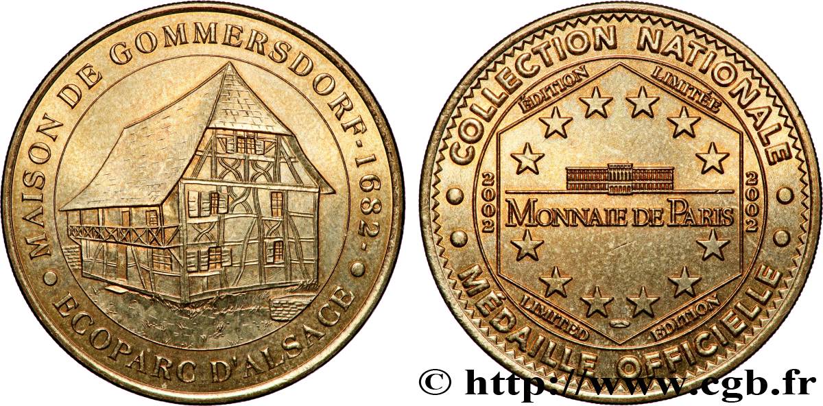 TOURISTIC MEDALS Médaille touristique, Maison de Gommersdorf, Ecoparc d’Alsace SPL