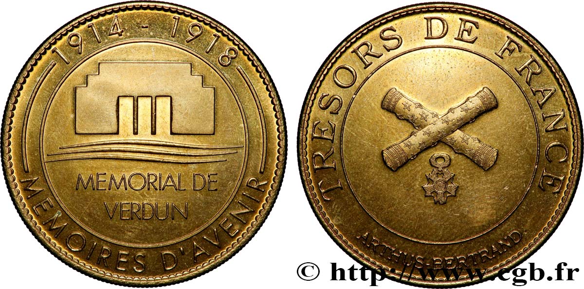 MÉDAILLES TOURISTIQUES Médaille touristique, Trésors de France, Mémorial de Verdun SUP