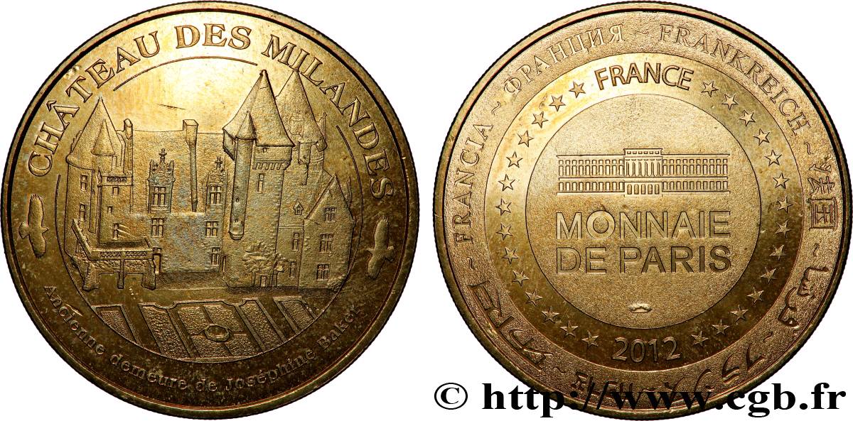 MÉDAILLES TOURISTIQUES Médaille touristique, Château des Milandes SUP