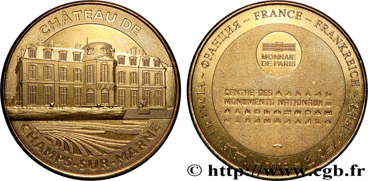 MÉDAILLES TOURISTIQUES Médaille touristique, Château de Champs-sur-Marne SUP