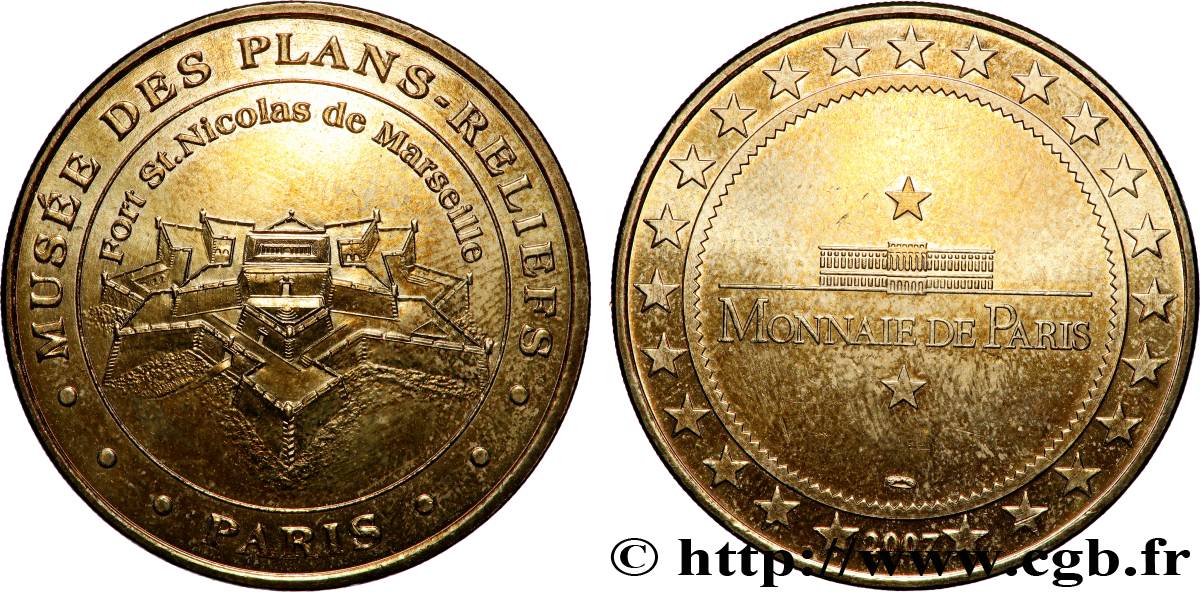 TOURISTIC MEDALS Médaille touristique, Musée des plans-reliefs, Fort St Nicolas de Marseille VZ