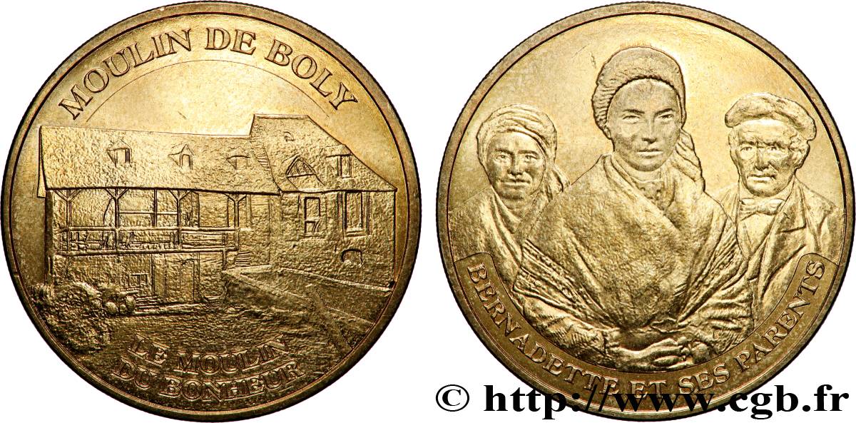 TOURISTIC MEDALS Médaille touristique, Bernadette de Soubirou, Moulin de Boly VZ