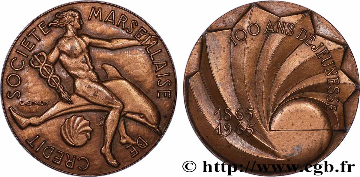 BANQUES - ÉTABLISSEMENTS DE CRÉDIT Médaille, Société marseillaise de crédit AU