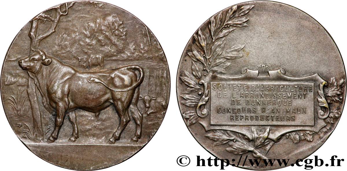 DRITTE FRANZOSISCHE REPUBLIK Médaille, Société d’agriculture, Concours d’animaux reproducteurs fVZ
