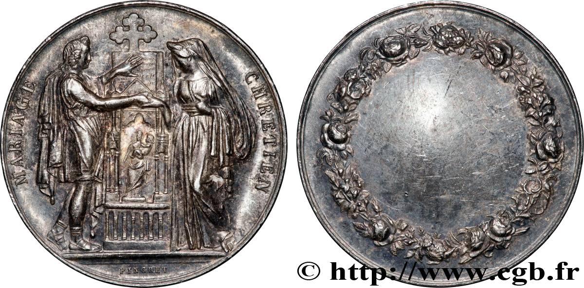 AMOUR ET MARIAGE Médaille, Mariage chrétien SS