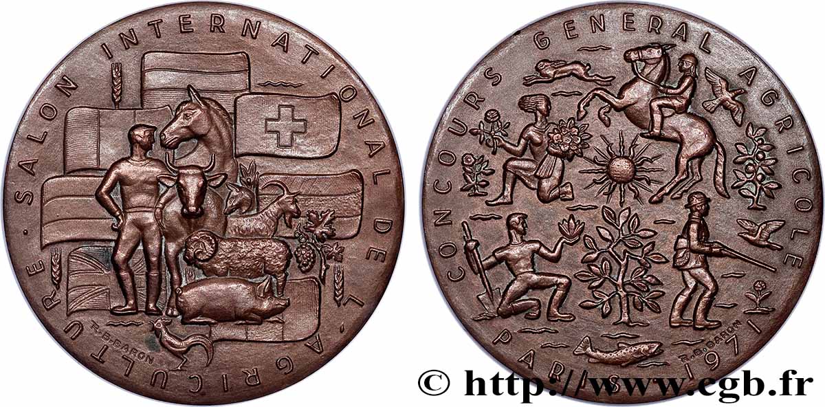 CINQUIÈME RÉPUBLIQUE Médaille, Concours général agricole TTB+