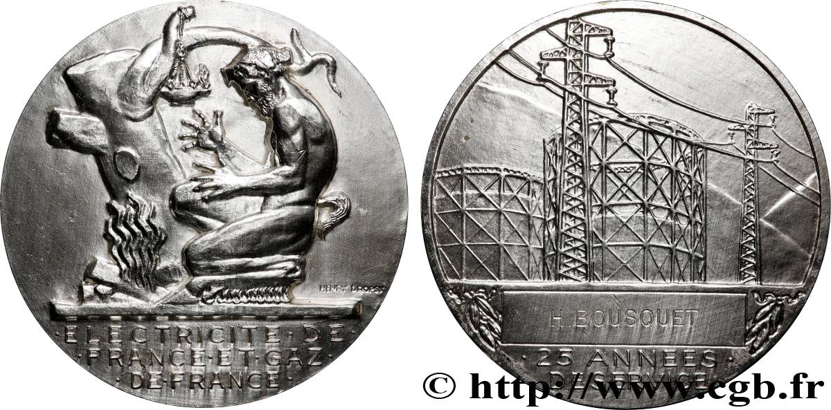 CINQUIÈME RÉPUBLIQUE Médaille de mérite EDF / GDF TTB+