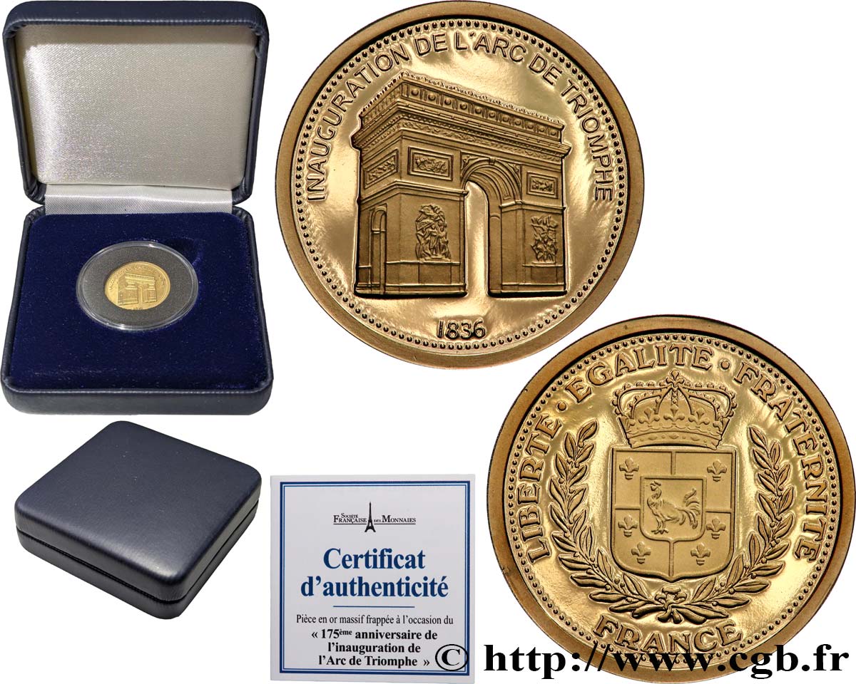QUINTA REPUBBLICA FRANCESE Médaille, Inauguration de l’arc de Triomphe BE