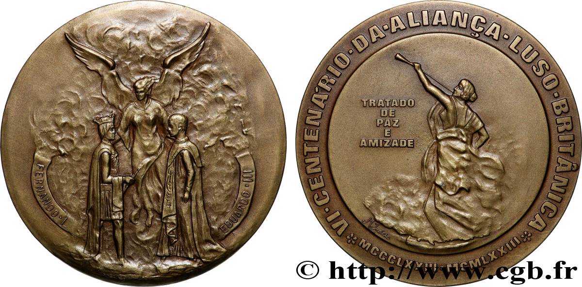 PORTUGAL Médaille, Centenaire de l’alliance anglo-portugaise, n° 138 SUP
