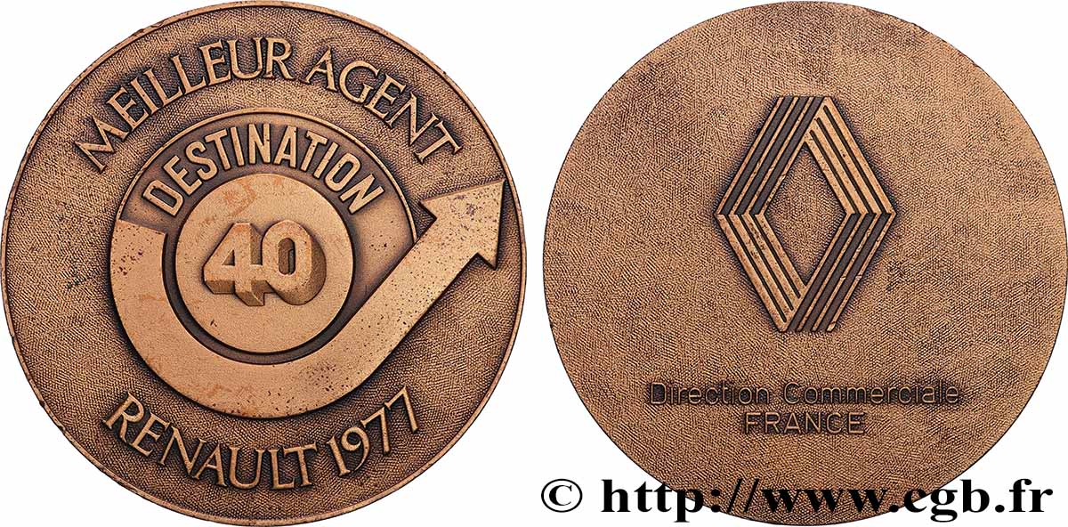 CINQUIÈME RÉPUBLIQUE Médaille, Meilleur agent, Renault TTB+