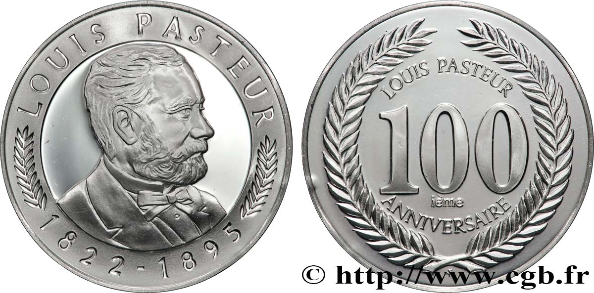 SCIENCES & SCIENTIFIQUES Plaquette, 100e anniversaire de Louis Pasteur AU