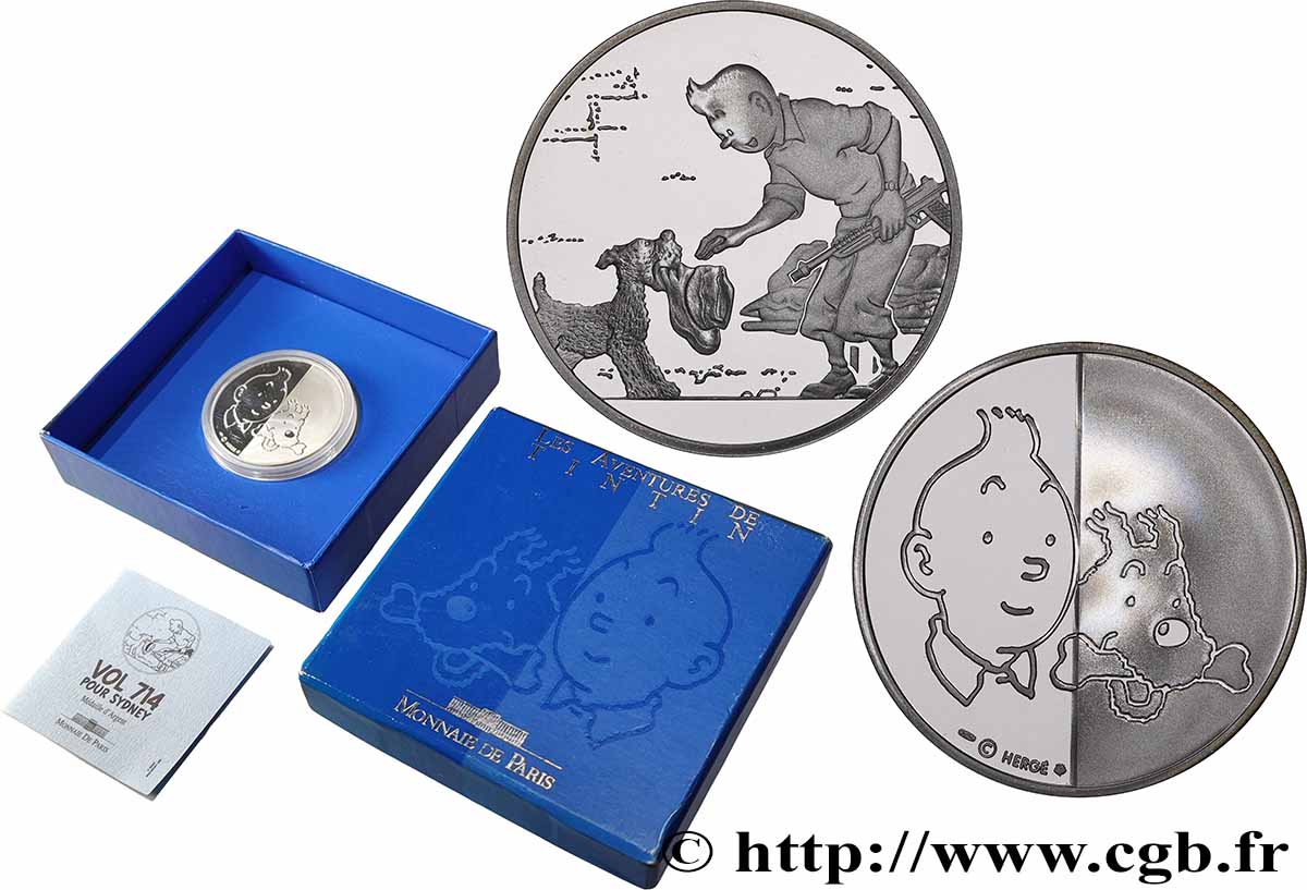 V REPUBLIC Médaille, Tintin et le vol 714 AU