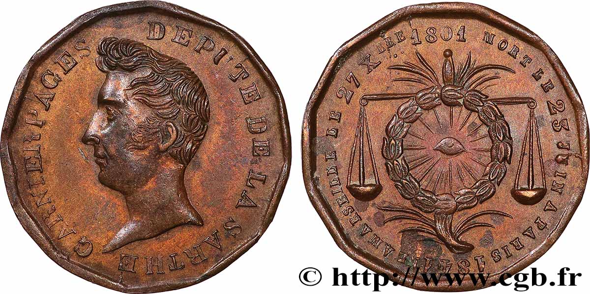 LUDWIG PHILIPP I Médaille, Étienne-Joseph-Louis Garnier-Pages fVZ