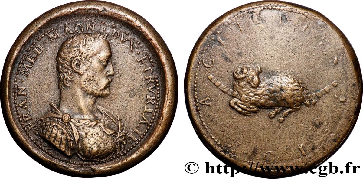 ITALY - TUSCANY - FRANCESCO I DE MEDICI Médaille, François de Médicis, grand duc de Toscane XF