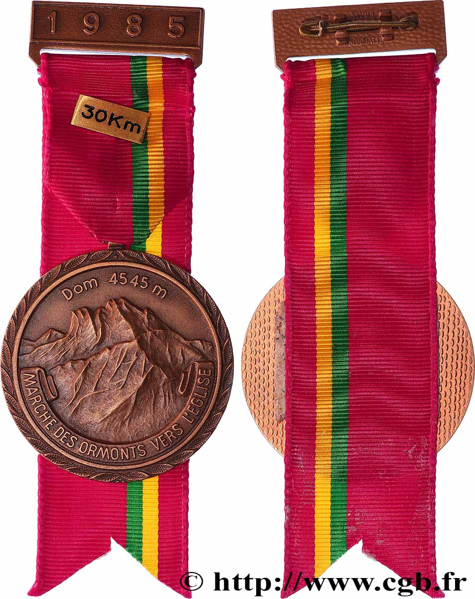 SUISSE Médaille, Marche des Ormonts vers l’église TTB+