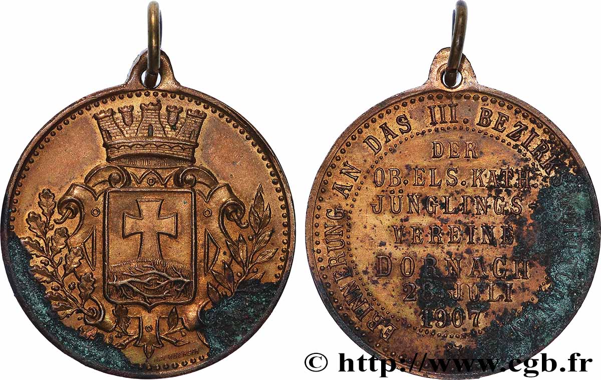 SUISSE - CONFÉDÉRATION HELVÉTIQUE - CANTON DE SOLEURE Médaille, Concours de gymnastique, club de jeunesse TTB