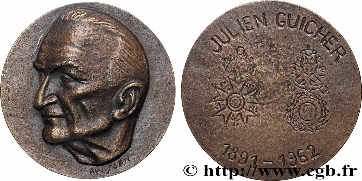 CINQUIÈME RÉPUBLIQUE Médaille, Julien Guicher TTB+