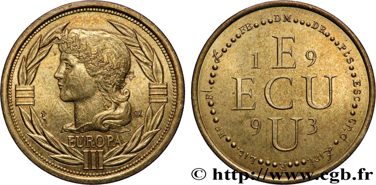 FUNFTE FRANZOSISCHE REPUBLIK Médaille symbolique, Ecu Europa fVZ