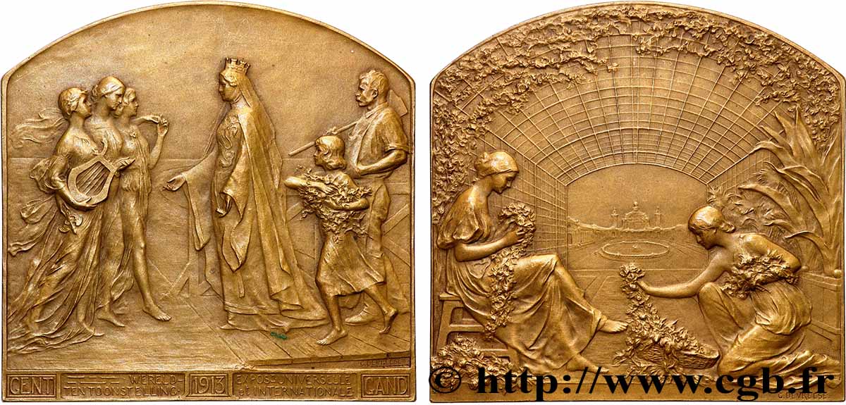 BELGIEN - KÖNIGREICH BELGIEN - ALBERT I. Plaquette de l’Exposition Universelle VZ