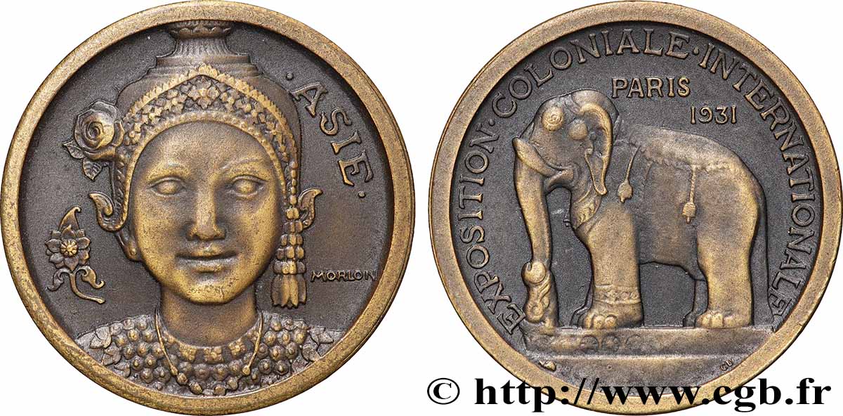 DRITTE FRANZOSISCHE REPUBLIK Médaille, Exposition Coloniale Internationale - Asie fVZ