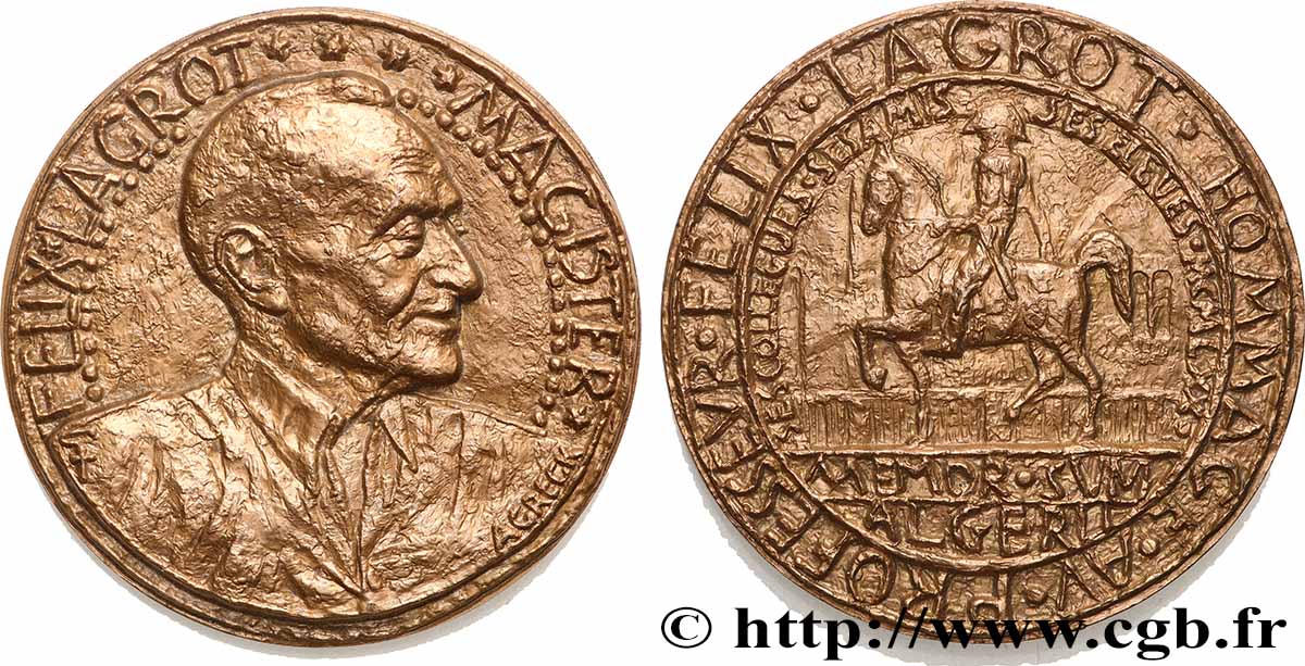 ALGERIA Médaille, Félix Lagrot q.SPL