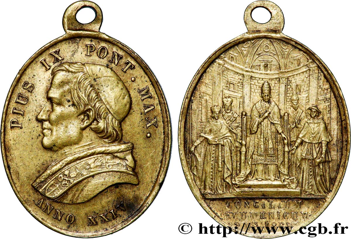 ITALIEN - KIRCHENSTAAT - PIE IX. Giovanni Maria Mastai Ferretti) Médaille, Concile oecuménique SS