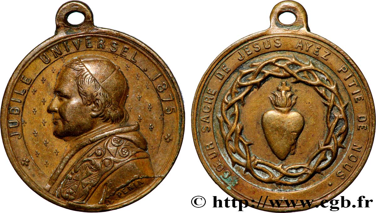 ITALIEN - KIRCHENSTAAT - PIE IX. Giovanni Maria Mastai Ferretti) Médaille, Jubilé universel SS