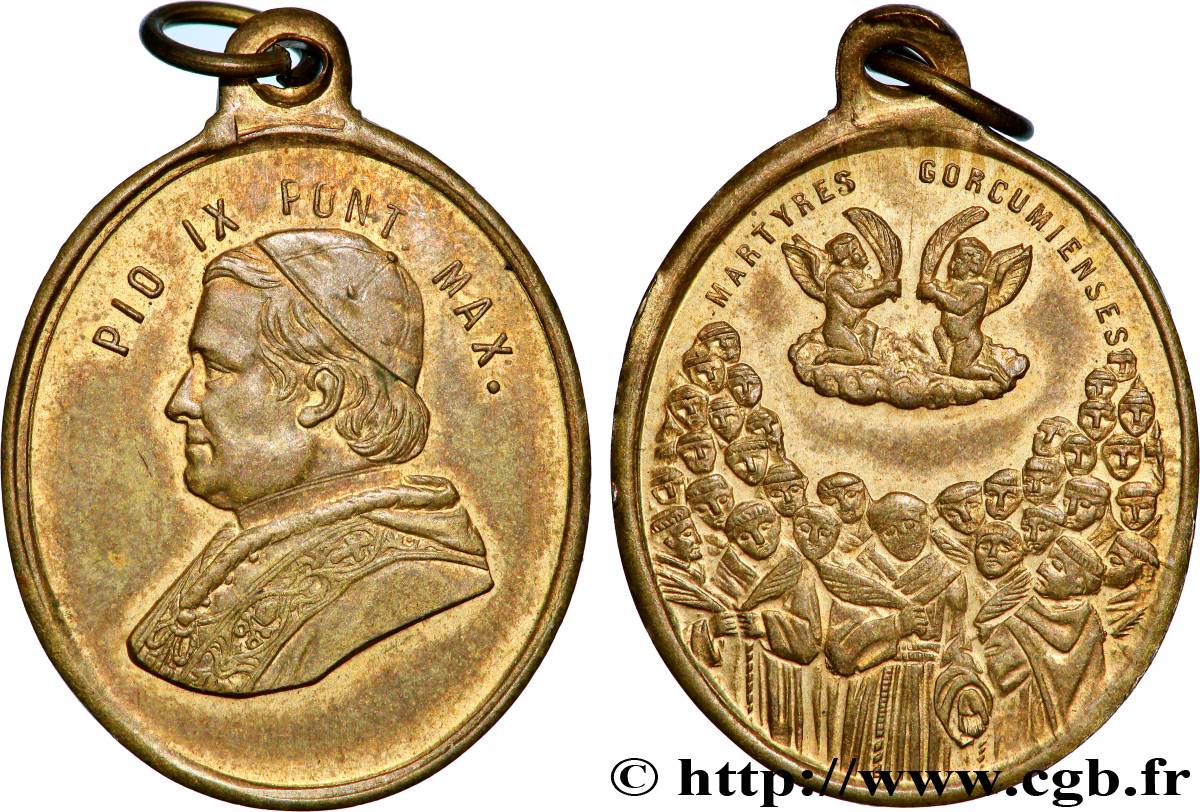 ITALIEN - KIRCHENSTAAT - PIE IX. Giovanni Maria Mastai Ferretti) Médaille, Martyrs de Gorcum SS