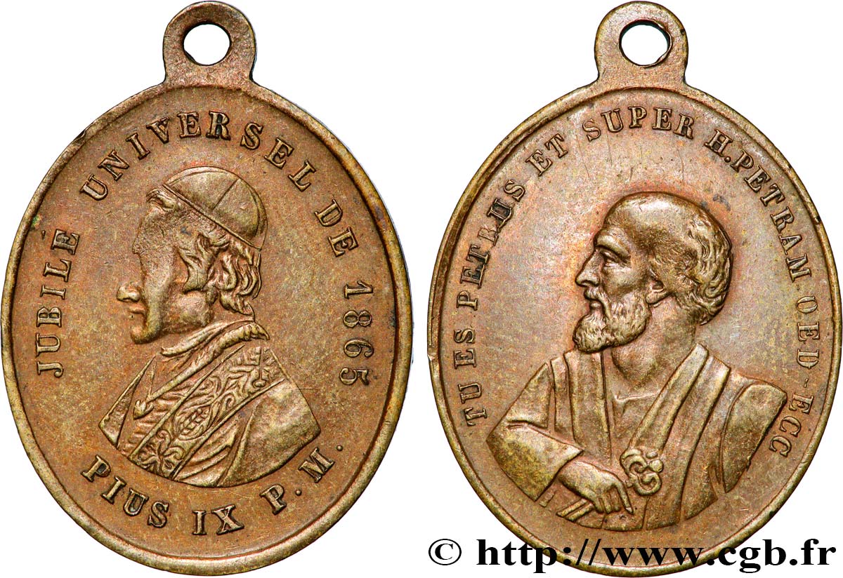 ITALIEN - KIRCHENSTAAT - PIE IX. Giovanni Maria Mastai Ferretti) Médaille, Jubilé universel SS