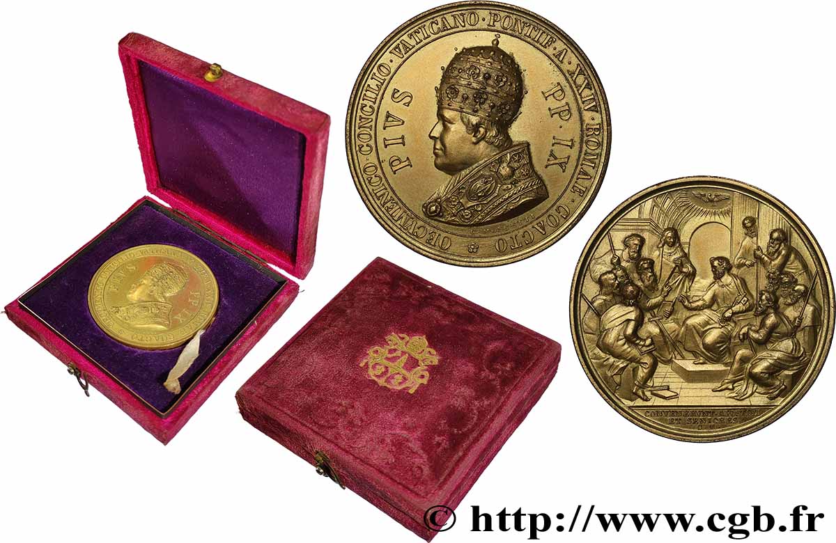 ITALY - PAPAL STATES - PIUS IX (Giovanni Maria Mastai Ferretti) Médaille, Clôture du 20e Concile Oecuménique AU