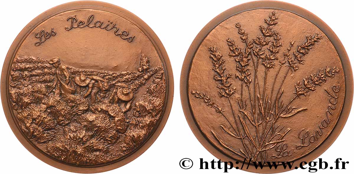 FUNFTE FRANZOSISCHE REPUBLIK Médaille, La lavande, Exemplaire Éditeur fST