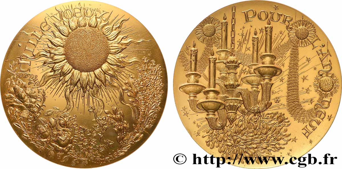 QUINTA REPUBBLICA FRANCESE Médaille de vœux, Mille Voeux SPL