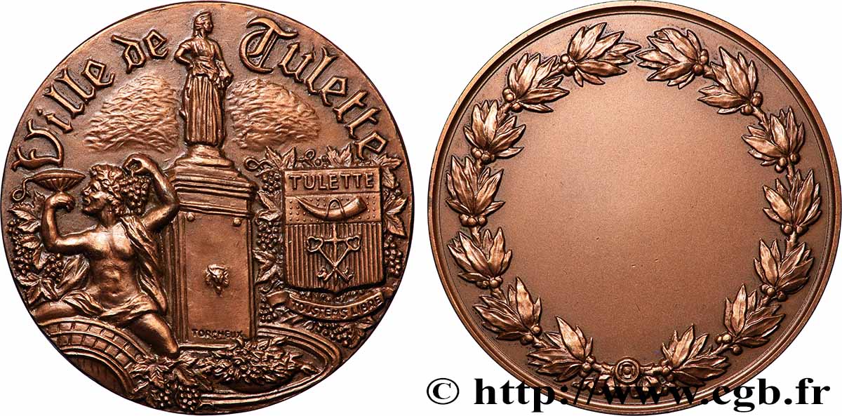 FUNFTE FRANZOSISCHE REPUBLIK Médaille, Ville de Tulette VZ