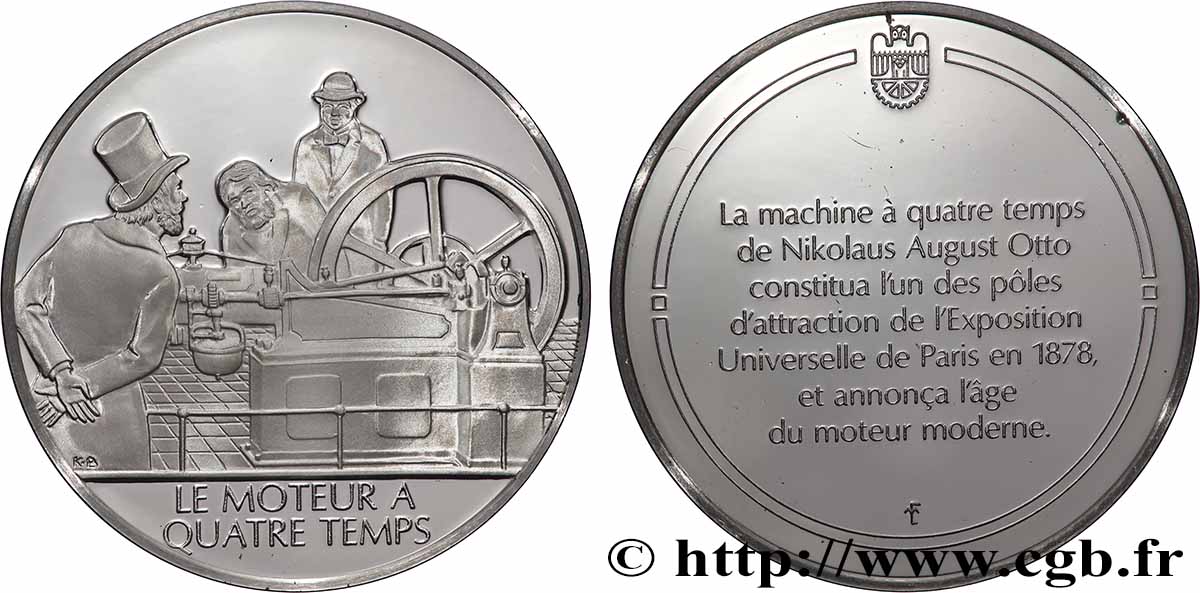THE 100 GREATEST INVENTIONS OF HUMANITY Médaille, Invention du moteur à quatre temps Proof set