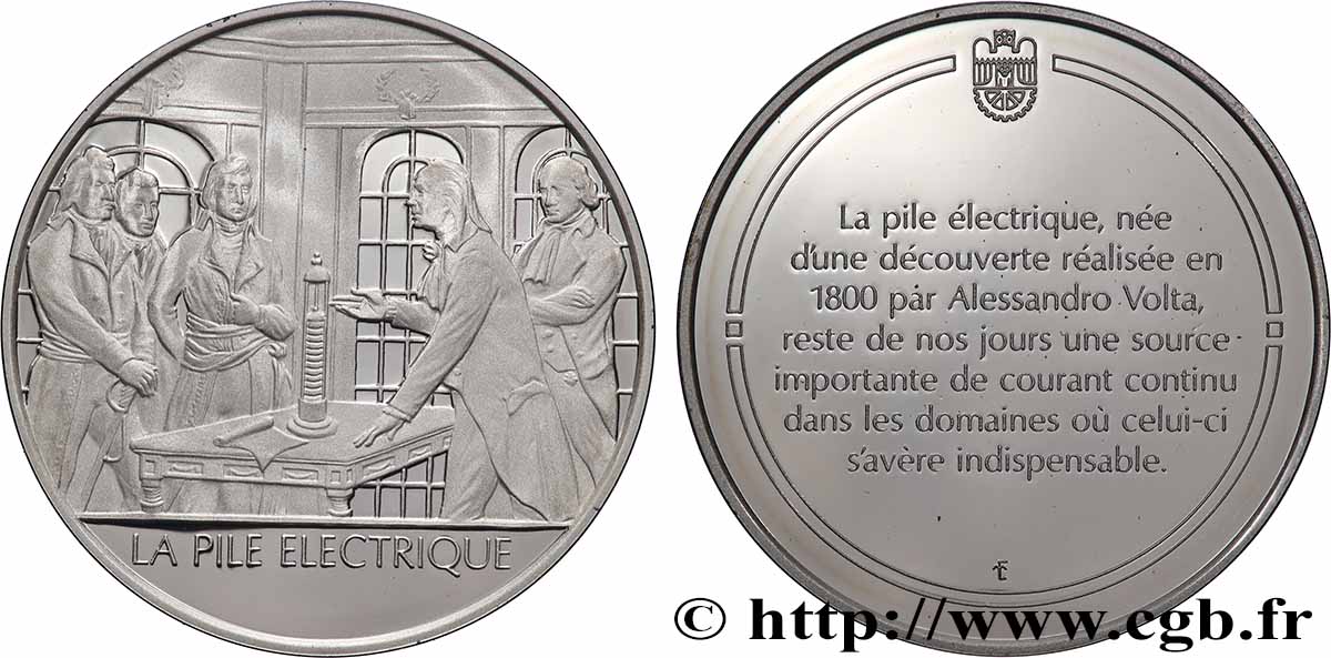 THE 100 GREATEST INVENTIONS OF HUMANITY Médaille, Invention de la pile électrique Proof set