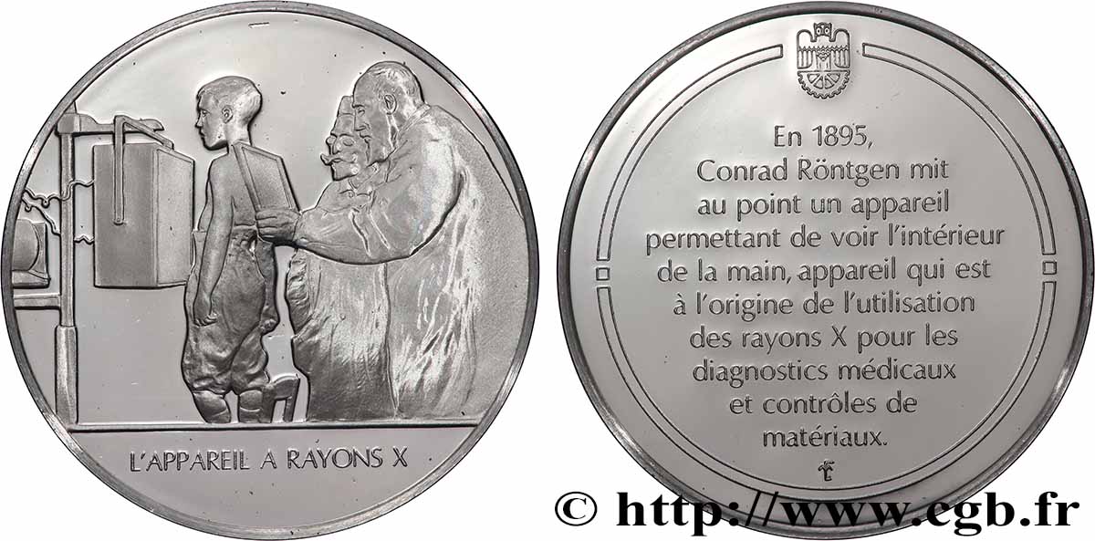 THE 100 GREATEST INVENTIONS OF HUMANITY Médaille, Invention de l’appareil à rayons X Proof set