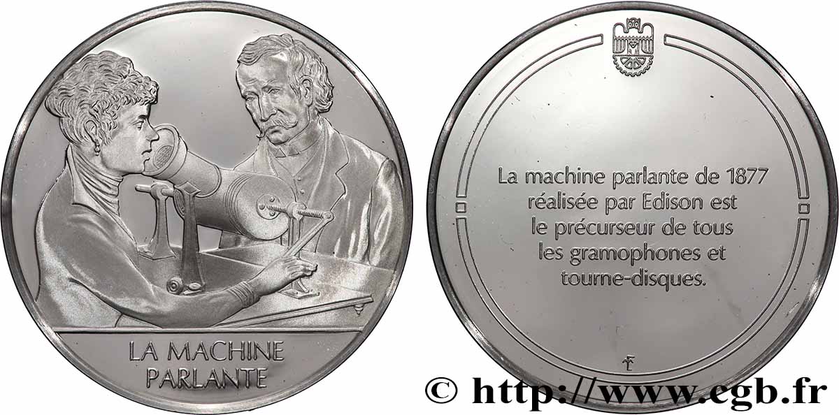 THE 100 GREATEST INVENTIONS OF HUMANITY Médaille, Invention de la machine parlante Proof set