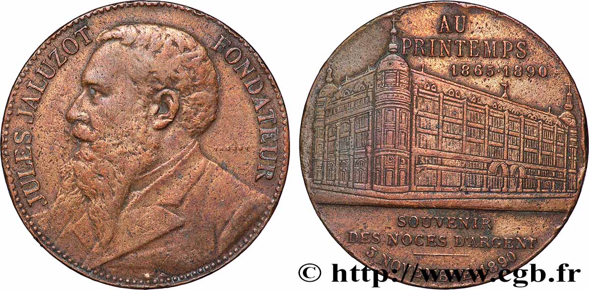 SOCIÉTÉS COMMERCIALES Médaille, Au Printemps, 20e anniversaire q.SPL